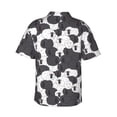 thumbnail image 3 of Daiia Black And White Sheeps Hawaiian Shirt for Men Gentle Cotton Regular Short Sleeve Casual-Medium, 3 of 9