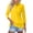 Yellow, variant on Bbyeadc Polo T Shirts for Women 3/4 Length Sleeve Slim Top Lightweight Collared Top Athletic Spring T-Shirt,White (XXXL)