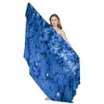 thumbnail image 3 of HAPPY BAY Women's Coverups Summer Wraps Pareos Beach Cover-Up Swim Cover Up Swimwear Sarong Beachwear Pareo for Women One Size Tie Dye, Blue, 3 of 6