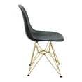 thumbnail image 5 of LeisureMod Dining Chair in Acrylic with Gold Chrome Eiffel Base and Curved Back Design Lightweight Easy Assembly for Modern Home, Kitchen, Cafes Cresco Collection in Transparent Black Set of 2, 5 of 8