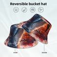 thumbnail image 5 of Daiia Sunset Ocean Watercolor Dolphin Pattern Bucket Hat - Trendy Cotton Sun Hat for Beach, Golf, Fishing - Fun Outdoor Vacation Boonie for Men and Women, 5 of 9