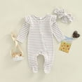 thumbnail image 4 of WIBACKER Baby Girls' Sleep and Play Pajamas Cotton One-Piece Footies Romper Jumpsuit Zip Front Pjs, 4 of 7