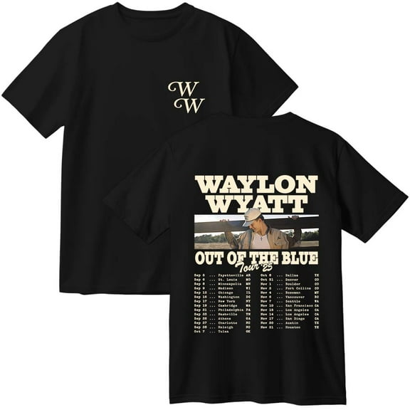 Waylon Wyatt Out of The Blue Tour 2025 Merch Cotton T-Shirt Women Men Casual Crewneck Short Sleeve Tee