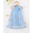 thumbnail image 3 of Baby Girls Clothes Toddler Girls Tulle Dress 4T Girls Summer Halter Dress 5T Girls Sleeveless Solid Color Floral Dress Blue, 3 of 9