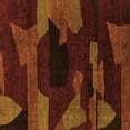 thumbnail image 1 of Ahgly Company Indoor Square Abstract Orange Modern Area Rugs, 4' Square, 1 of 4