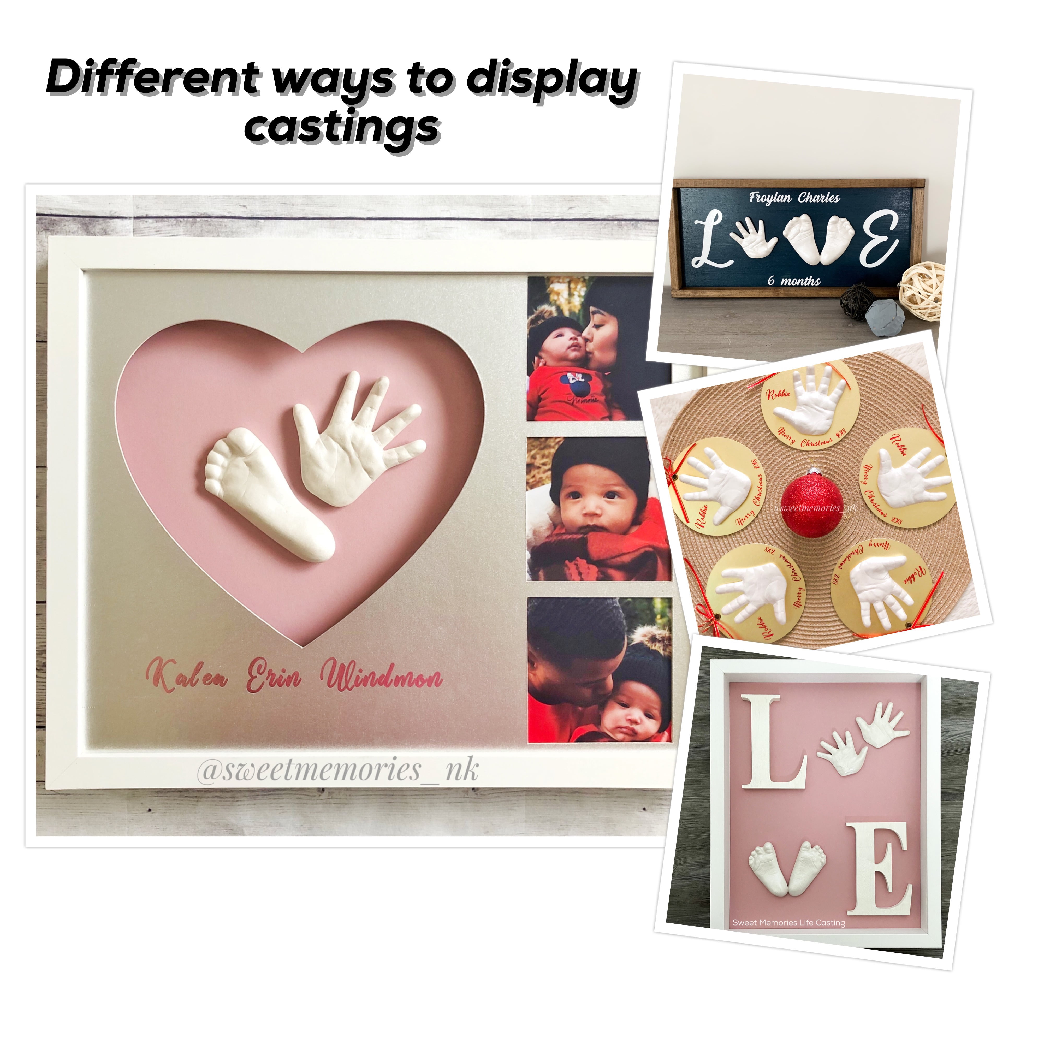 Special Classic 10x8 Double Photo Frame Baby Casting Kit