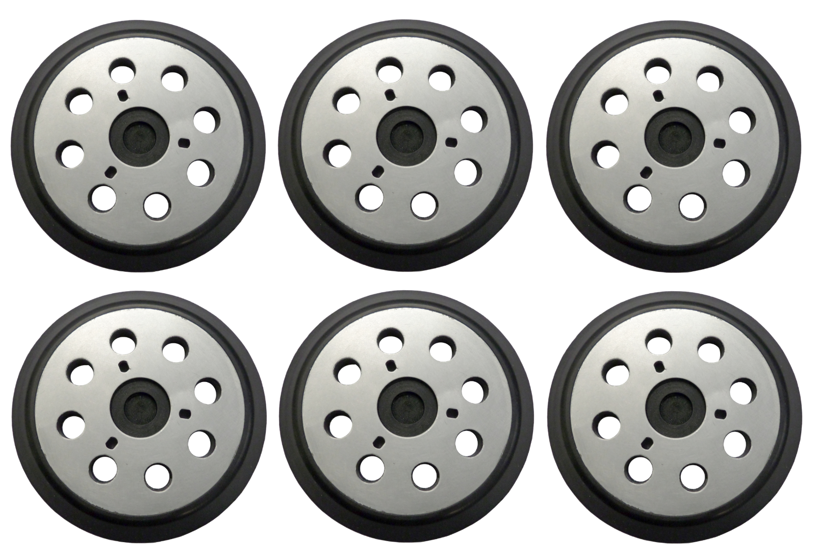6 Random Orbital Sander Pad Hook and Loop, 5", 8 Hole for Makita BO5010