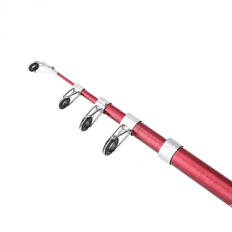 Portable Casting Fishing Rod Lightweight Telescopic Fishing Rod Pole Fishing Reel Tackle Accessory, Size: 1.5m, Red