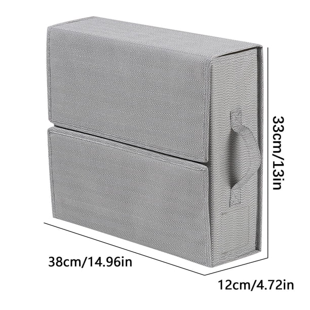 Caja de Almacenamiento de Fotos para Ropa Manta Sábanas Edredón Organización Del Armario, Caja de Almacenamiento Plegable con Etiqueta Lateral Del Mango para Ropa Interior Colección Separada