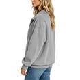 thumbnail image 5 of StSilkitty Casual Jacket for Womens Solid Color Long Sleeve Full Zip Collared Sweatshirt Jackets with Pockets, 5 of 8