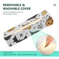 thumbnail image 4 of Cylindrical Pillow Decorative Neck Roll Pillow with Removable Washable Cover Roll Pillow for Knee Leg Neck Halloween Elements and Skeleton, 4 of 7