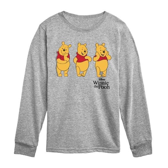 Winnie the Pooh - Triple Pooh - Youth Boys Long Sleeve Graphic T-Shirt