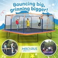 thumbnail image 6 of Machrus Upper Bounce 16 x 16 FT Square Trampoline Set with Premium Top-Ring Enclosure and Safety Pad – Outdoor Trampoline for Kids & Adults– Orange/Blue, 6 of 6