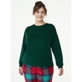 thumbnail image 5 of Joyspun Women's French Terry Sleep Top with Long Sleeves, Sizes XS to 3X, 5 of 6