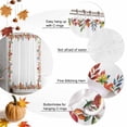 thumbnail image 5 of Shower Curtain 72"W x 84"L Autumn Thanksgiving Maple Leaf Fabric Shower Curtains Set with Hooks Water Repellent Bathroom Curtains Machine Washable Bathroom Accessories, 5 of 6