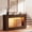 Walnut, variant on 63 Inch Long Console Table for Entryway with RGB Ambient Light, Sofa Table with 3-Tier Storage Bookshelf, Narrow Entryway Behind Couch Table for Entrance, Hallway, Living Room, Natural Oak