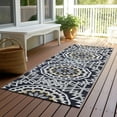 thumbnail image 6 of Addison Rugs Chantille Indoor/Outdoor Transitional Circles Black Washable Runner Rug, 2'3" x 7'6", 6 of 6