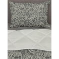 thumbnail image 3 of Vintage Comforter & Sham Bedding Set, Ornate Romantic Roses Pattern Lace Style Backdrop and Victorian Inspirations, 3 pcs Duvet Set Microfiber Filling Quilt, 5 Sizes, Dark Taupe Cream, by Ambesonne, 3 of 4