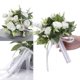 thumbnail image 4 of Ramo de novia de rosa artificial para boda con cinta de seda y hortensias, arreglo floral para dama de honor y decoración del hogar, 4 of 7