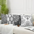 thumbnail image 2 of Decorative Throw Pillow Covers 20x20 Set of 4, Dark Grey and White Modern Simple Square Pillow Case Cushion Cover for Sofa Couch Farmhouse Outdoor Living Room, 2 of 6