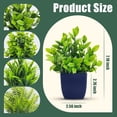 thumbnail image 3 of 4 Pack Fake Plants Small Artificial Plants in Blue Pots Faux Plants Indoor for Home Room Bathroom Living Room Decor, 3 of 6