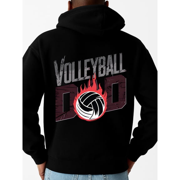 Volleyball Dad Hoodie funny hoodies men polyester black Everyday & Formal Wear elegant Fashion Unisex Shirt Cotton tshirts