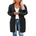 thumbnail image 1 of MesaSe Womens Long Sleeve Cable Knit Cardigan Sweaters Open Front Fall Outwear Coat, 1 of 8