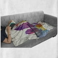 thumbnail image 6 of Las Vegas Soft Flannel Fleece Throw Blanket, Colorful Landmarks in Las Vegas Pyramid and of Liberty in Watercolors, Cozy Plush for Indoor and Outdoor Use, 60" x 80", Multicolor, by Ambesonne, 6 of 6