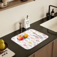 thumbnail image 5 of Yayeee Dish Drying Mat for Kitchen Counter 18" x 24" Microfiber Super Absorbent Coffee Decorative Pad, Colorful Ice Cream Pattern, 5 of 9