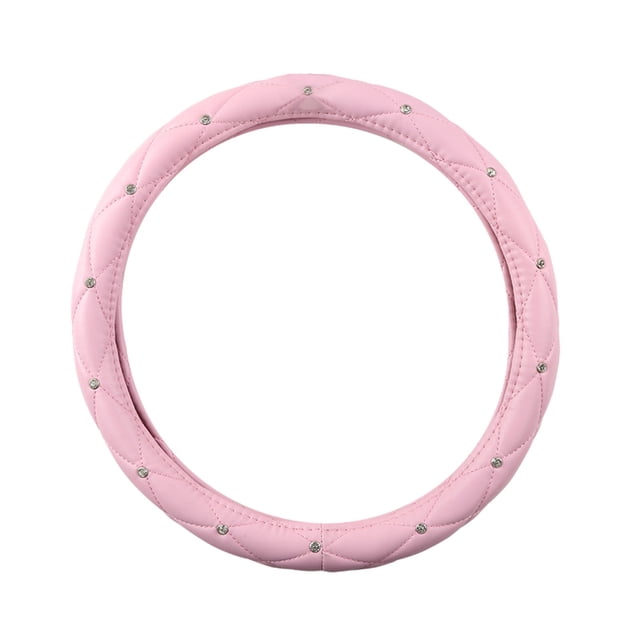 Crystal Diamond Steering Wheel Cover, Universal Non-Slip Car Interior Protector with Rhinestone Sparkly Design for Women, Comfortable Driving Grip All-Season Decorative Accessory