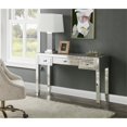 thumbnail image 3 of ACME Console Rectangulaire en Verre Noralie avec 3 Tiroirs de Rangement en Miroir, 3 of 8