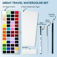 MEILIANG Travel Water Color Paint Kit Adults, 52 Portable Watercolor