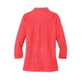 thumbnail image 6 of Port Authority Ladies 3/4 Sleeve Meridian Cotton Blend Polo-2XL (Hibiscus Pink), 6 of 6