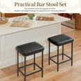 thumbnail image 5 of Homefun Bar Stools Set of 4, 25'' Counter Height(Backless),PU Leather Kitchen Stools Chairs Island Counter, 5 of 7