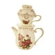 thumbnail image 2 of Juego de gotero de café de cerámica Macarena estilo vintage portavasos artesanal 80 ml Rosa, 2 of 8