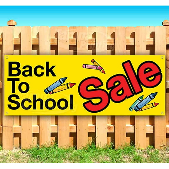 Back To School Sale 13 oz Vinyl Banner With Metal Grommets