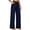 Navy, variant on Ecqkame Women's Fleece Lined Yoga Pants Wide Leg Drawstring Waist Warm Sports Trousers Casual Loose Workout Leggings with Pockets Beige XXL