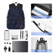 thumbnail image 4 of Disketp Copper-Gold Gloss Outline Navy Dark Blue Mochila Ligera Clásica con Múltiples Bolsillos, Mochila Casual para Hombre y Mujer, Ideal para Escuela, Trabajo y Viajes, 4 of 6
