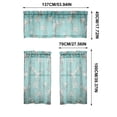 thumbnail image 3 of Gumesh Kitchen Curtains, Short Non-See-Through Privacy Tier Curtains, Light Filtering Semi Sheer Small Window Drapes for Bathroom Cafe, 3Pcs, 3 of 7
