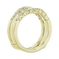 thumbnail image 2 of 0.30 Ct Round Cut Natural Diamond Unique Band for Anniversary Solid 18K Yellow Gold Size 4, 2 of 7