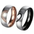 thumbnail image 5 of K-KED Couple Ring Stainless Steel Promise Ring Love You Heart Wedding Band Gift Sz6-12-12-For Men, 5 of 9