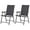 Black, variant on Outsunny 2-Piece Folding Dining Chair Set with Armrests, Black