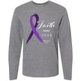thumbnail image 3 of Inktastic Testicular Cancer Awareness Faith over Fear Long Sleeve T-Shirt, 3 of 5