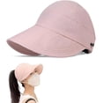 thumbnail image 2 of Outdoor UV Protection Hollow Top Sun Hat, Women's Large Brim UV Protection Empty Top Sun Hat, Wide Brim Hats, 2 of 6