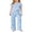 Blue Stars Moons, variant on Arshiner Pajamas for Girls Short Sleeve Long Pants Pjs Cute Soft Sleepwear Lounge Sets