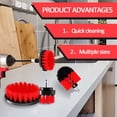 thumbnail image 4 of YIHATA 4PCS Drill Brush Attachment Set-Power Scrubber Cleaning Drill Brush Combo Tool for Bathroom Surfaces, Grout, Floor, Tub, Shower, Tile, Corners, Kitchen, Automotive, Grill - Fits Most Drills, 4 of 7