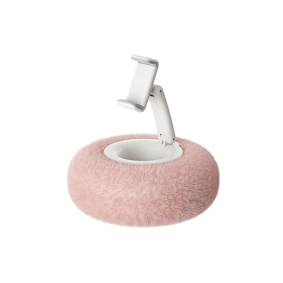 Fuzzy Adjustable 360° Rotating Phone Tablet Stand Holder With Snack Bowl For Bed Reading Soft Plus Compatible 4 to 13 Inch Devices