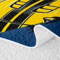 thumbnail image 5 of Castle Fairy Retro Race Car Twin Quilt Set,Checkered Flag Twin Coverlet Set for Bedroom,Blue Yellow, 5 of 7