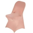 thumbnail image 6 of Efavormart Stretchy Spandex Fitted Folding Chair Cover Dinning Event Slipcover For Wedding Party Banquet Catering- Dusty Rose, 6 of 8