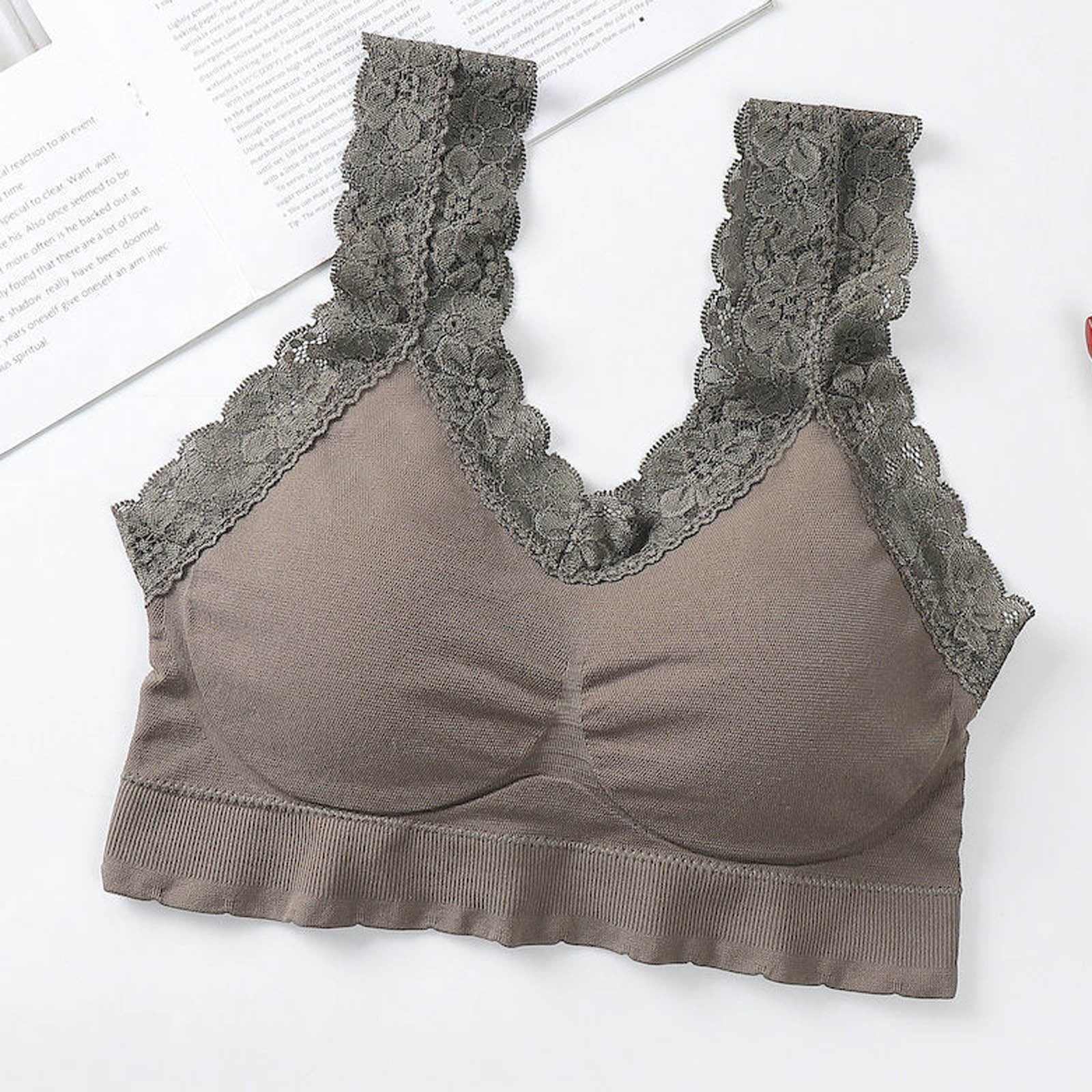 SELONE 2023 Everyday Bras for Women Push Up Longline Cami Bras Lace